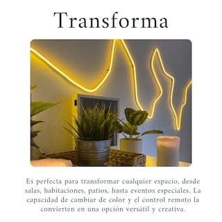 Foto 5 | Manguera Led Rgb Neón 5m, Flexible Para Decoración Interior/exterior, Incluye Control Y Adaptador