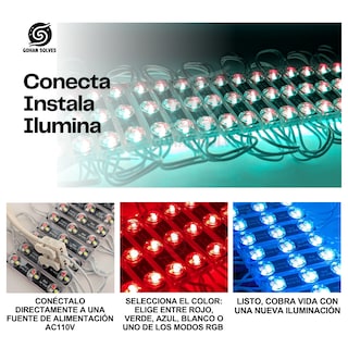 Foto 4 | 10 Módulos Led Rgb Ip68 Gen2 Iluminación Versátil Interior Exterior, Personalizable 3 Modos, Resistente Agua/polvo