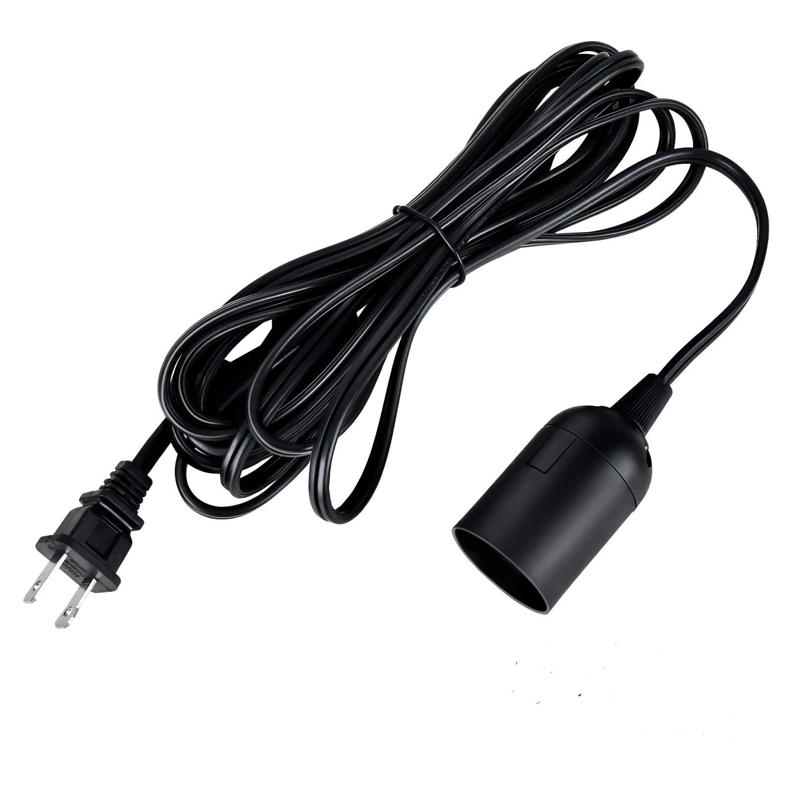 Foto 1 | Cable De Extensión Simple Deluxe De 15 Pies Con Interruptor De Encendido/apagado E26 Negro - Venta Internacional.