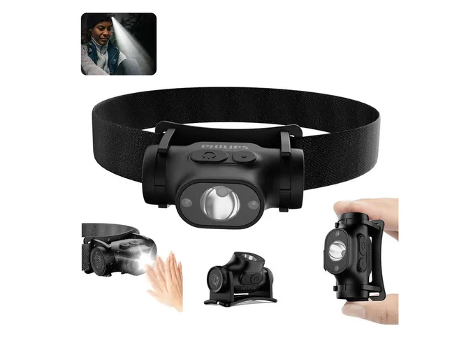 Foto 2 pulgar | Philips Xtellar Lampara Cabeza Linterna Led Minera Recargable Con Sensor Linterna Tactica Linternas Potentes Led