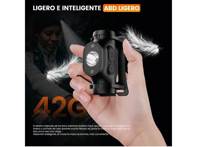 Foto 6 pulgar | Philips Xtellar Lampara Cabeza Linterna Led Minera Recargable Con Sensor Linterna Tactica Linternas Potentes Led