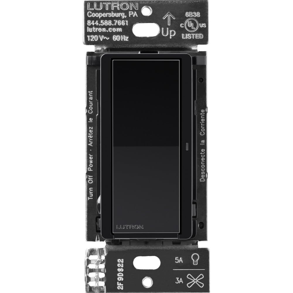Foto 2 pulgar | Interruptor Inteligente Lutron Claro Dvrf-5ns-bl Para Caseta Led 5a Negro - Venta Internacional.