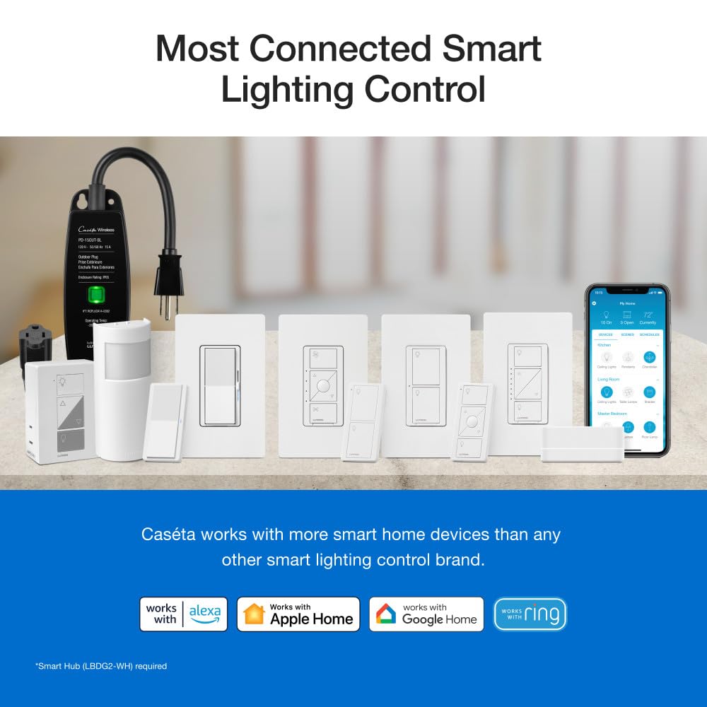 Foto 3 pulgar | Interruptor Inteligente Lutron Claro Dvrf-5ns-bl Para Caseta Led 5a Negro - Venta Internacional.