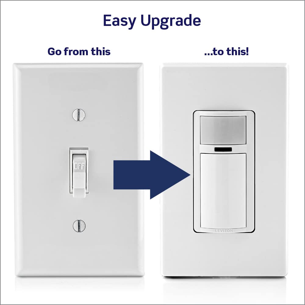 Foto 3 | Interruptor De Luz Con Sensor De Movimiento Leviton Dos02-lw 2a Blanco - Venta Internacional.