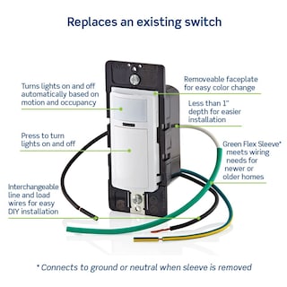 Foto 4 | Interruptor De Luz Con Sensor De Movimiento Leviton Dos02-lw 2a Blanco - Venta Internacional.