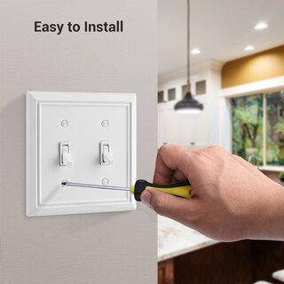 Foto 3 | Funda Para Interruptor De Luz Dewenwils Con Palanca Metálica Blanca, Paquete De 2 - Venta Internacional.