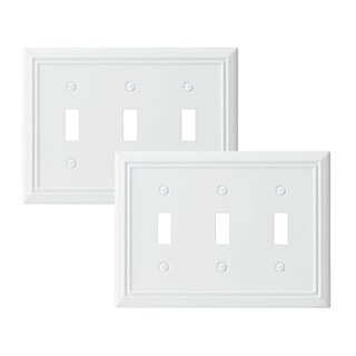Foto 1 | Tapa Para Interruptor De Luz Dewenwils Triple Toggle, Color Blanco, 2 Unidades - Venta Internacional.