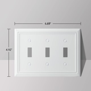 Foto 6 | Tapa Para Interruptor De Luz Dewenwils Triple Toggle, Color Blanco, 2 Unidades - Venta Internacional.