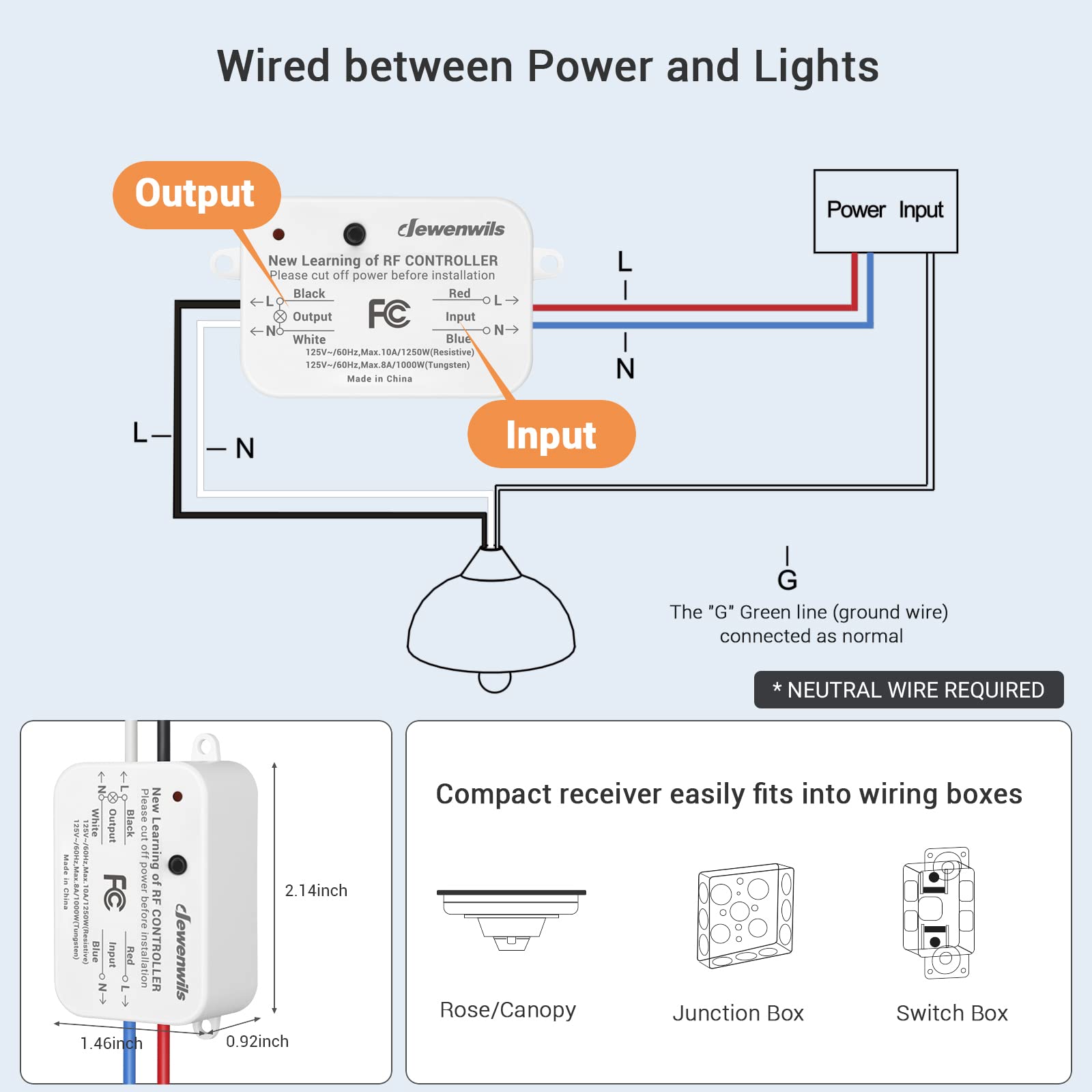 Foto 5 | Kit De Interruptores Inalámbricos De Pared Dewenwils 10a/1200w, Paquete De 3 - Venta Internacional.