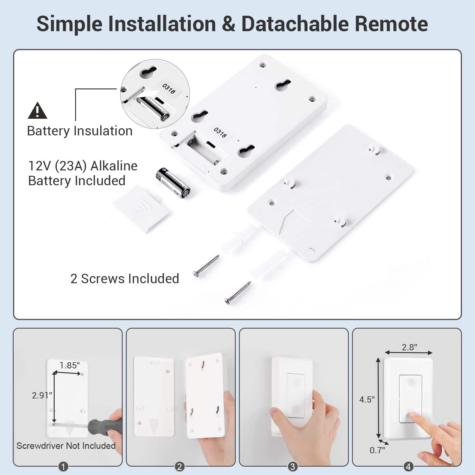 Foto 7 | Kit De Interruptores Inalámbricos De Pared Dewenwils 10a/1200w, Paquete De 3 - Venta Internacional.