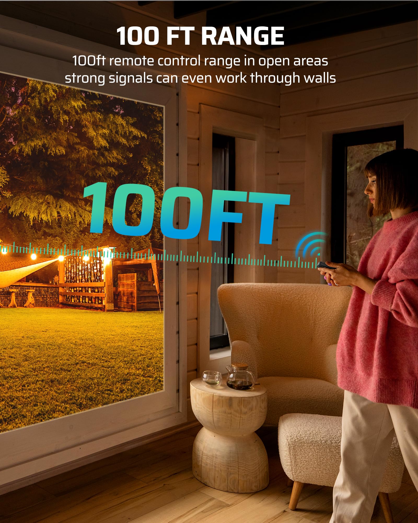 Foto 3 | Interruptor De Luz Inalámbrico Dewenwils Outdoor 15a/1800w Ip65 Negro - Venta Internacional.