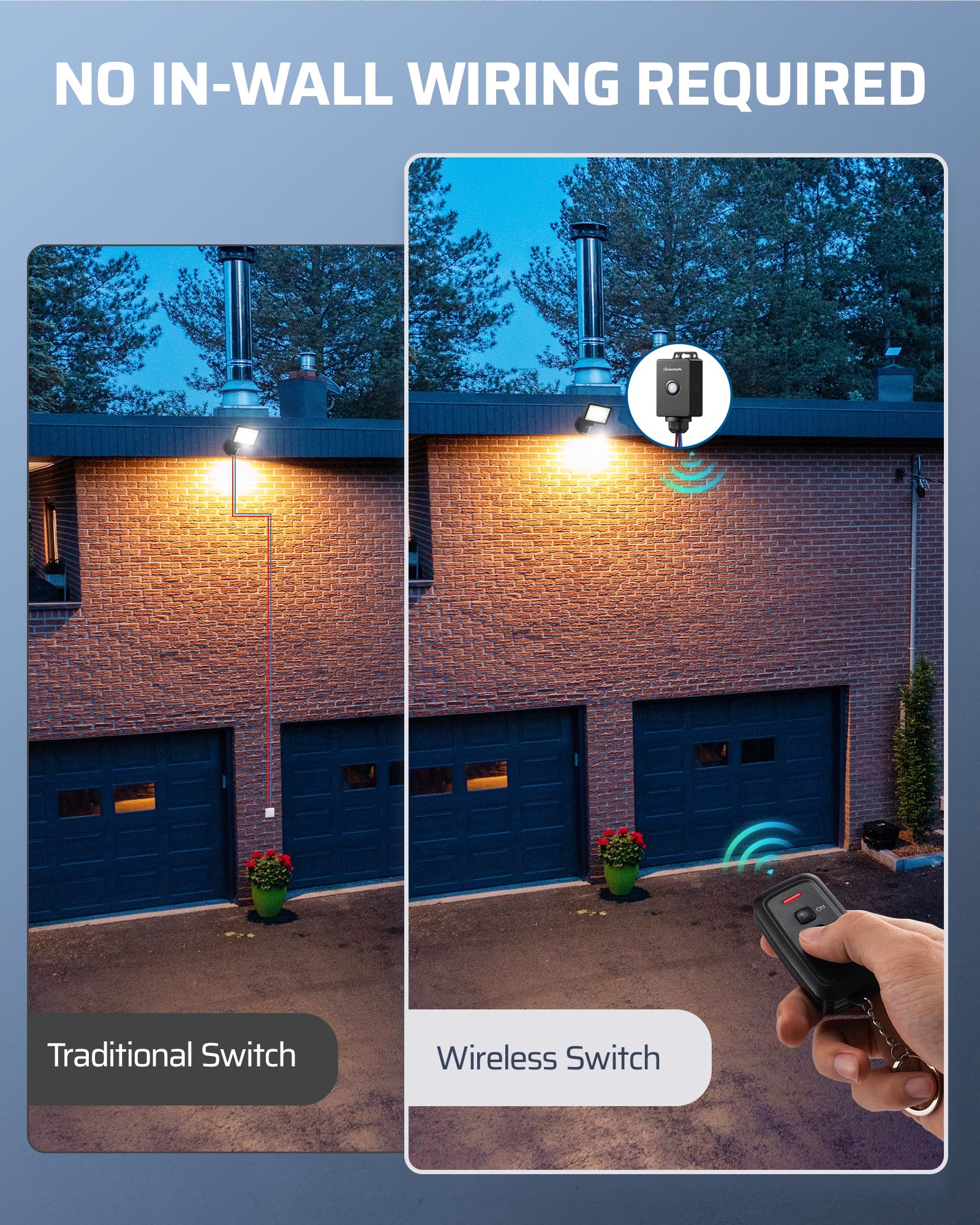Foto 5 pulgar | Interruptor De Luz Inalámbrico Dewenwils Outdoor 15a/1800w Ip65 Negro - Venta Internacional.