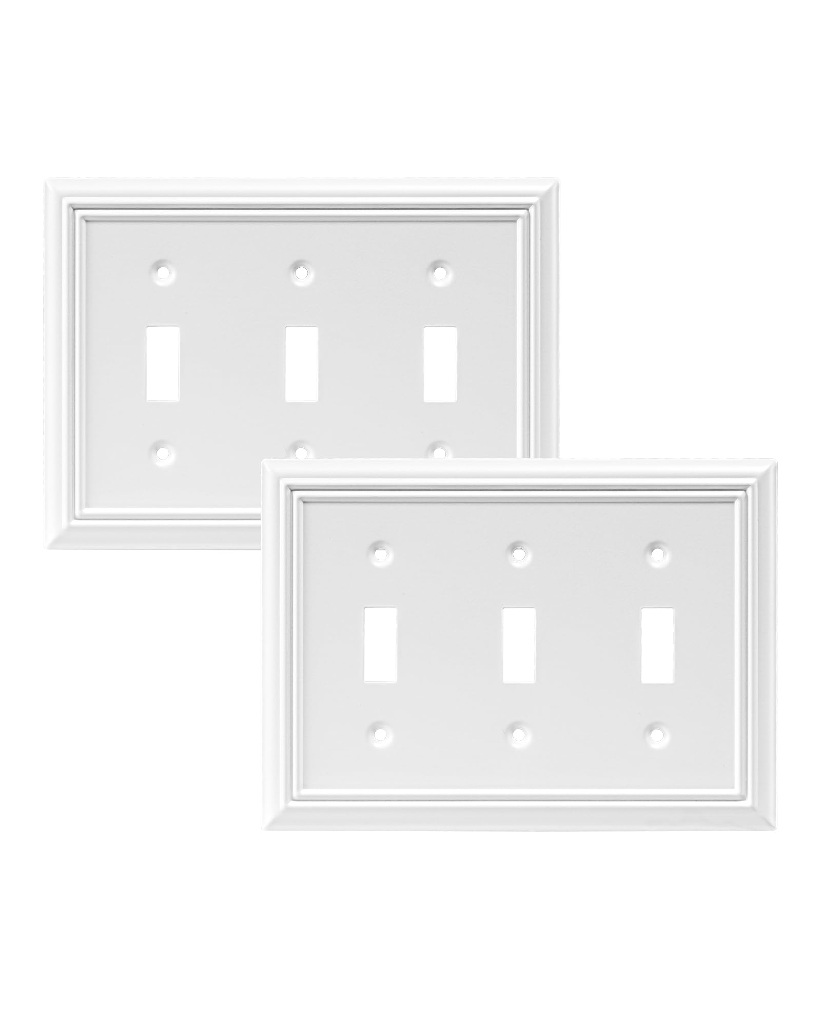 Cubierta Para Placa De Interruptores Dewenwils, Triple Palanca, 3 Elementos, Blanca (paquete De 2) - Venta Internaciona