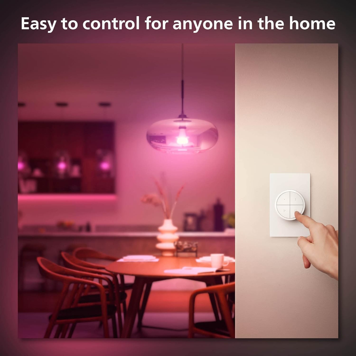 Foto 7 | Interruptor De Luz Philips Hue Wall Tap Dial Portátil Blanco  Paquete De 1 - Venta Internacional.