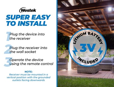 Foto 6 | Kit De Interruptores De Toma De Control Remoto Para Exteriores Westek Rfk326lc - Venta Internacional.