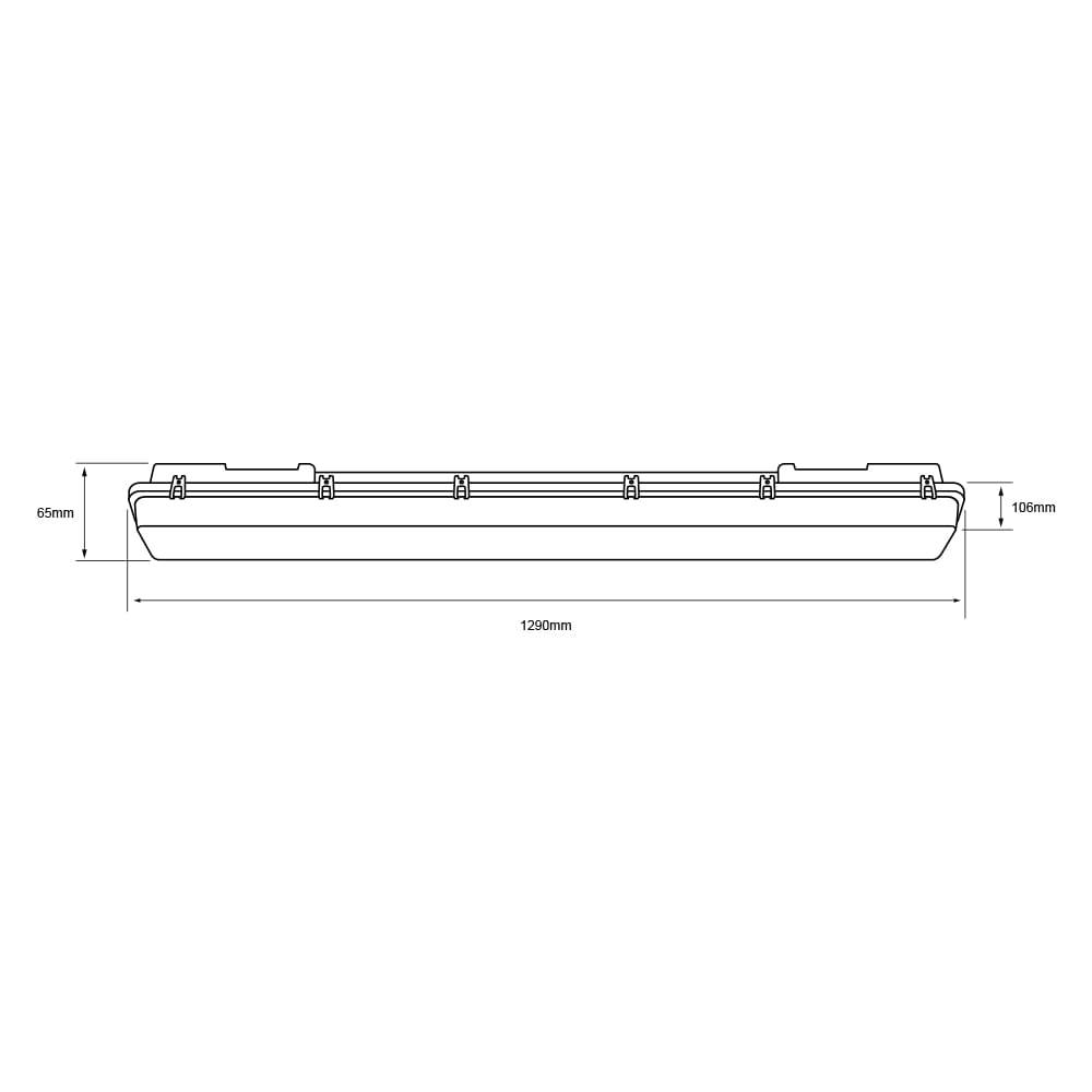 Foto 6 pulgar | Lámpara Lineal Led Tecnolite Oporto Iv Para Sobreponer A Prueba De Vapor 36w Luz De Día Base G13