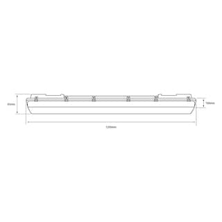 Foto 5 | Lámpara Lineal Led Tecnolite Oporto Iv Para Sobreponer A Prueba De Vapor 36w Luz De Día Base G13