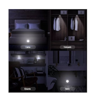 Foto 3 | Sensor De Movimiento Luces Nocturnas Usb Recargables 3 Pieza Blanco