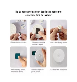 Foto 4 | Sensor De Movimiento Luces Nocturnas Usb Recargables 3 Pieza Blanco
