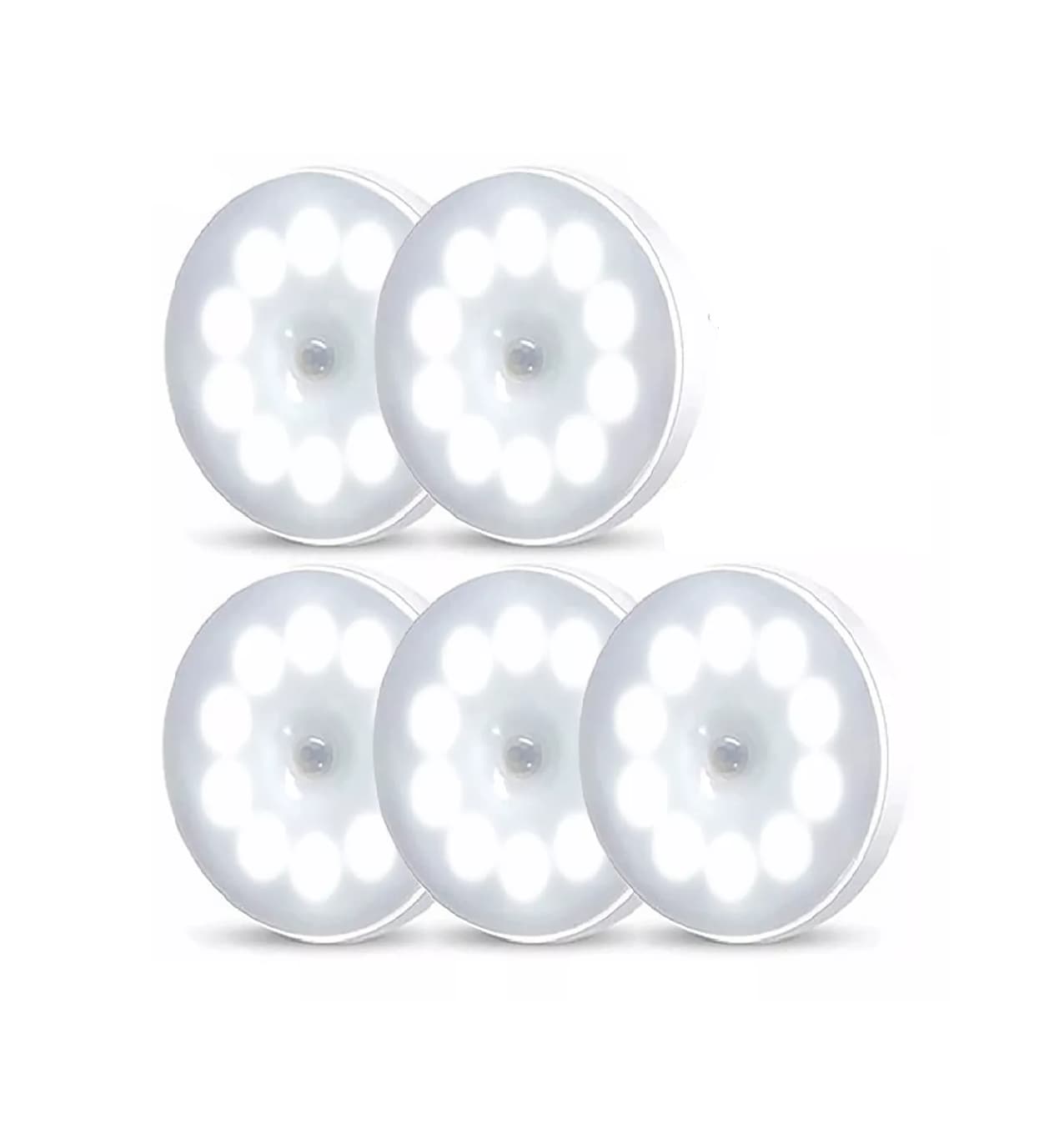 Luces De Emergencia Sensor De Movimiento Recargables 5 Pieza Blanco $569