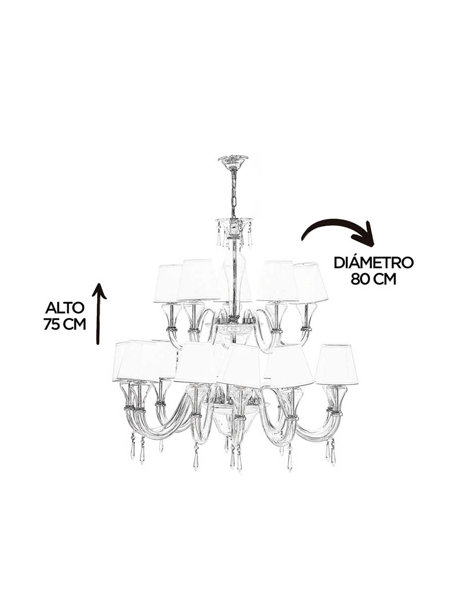 Foto 4 | Candil Gamalux Nova Collection Kcm12, 15 Luces Plateado