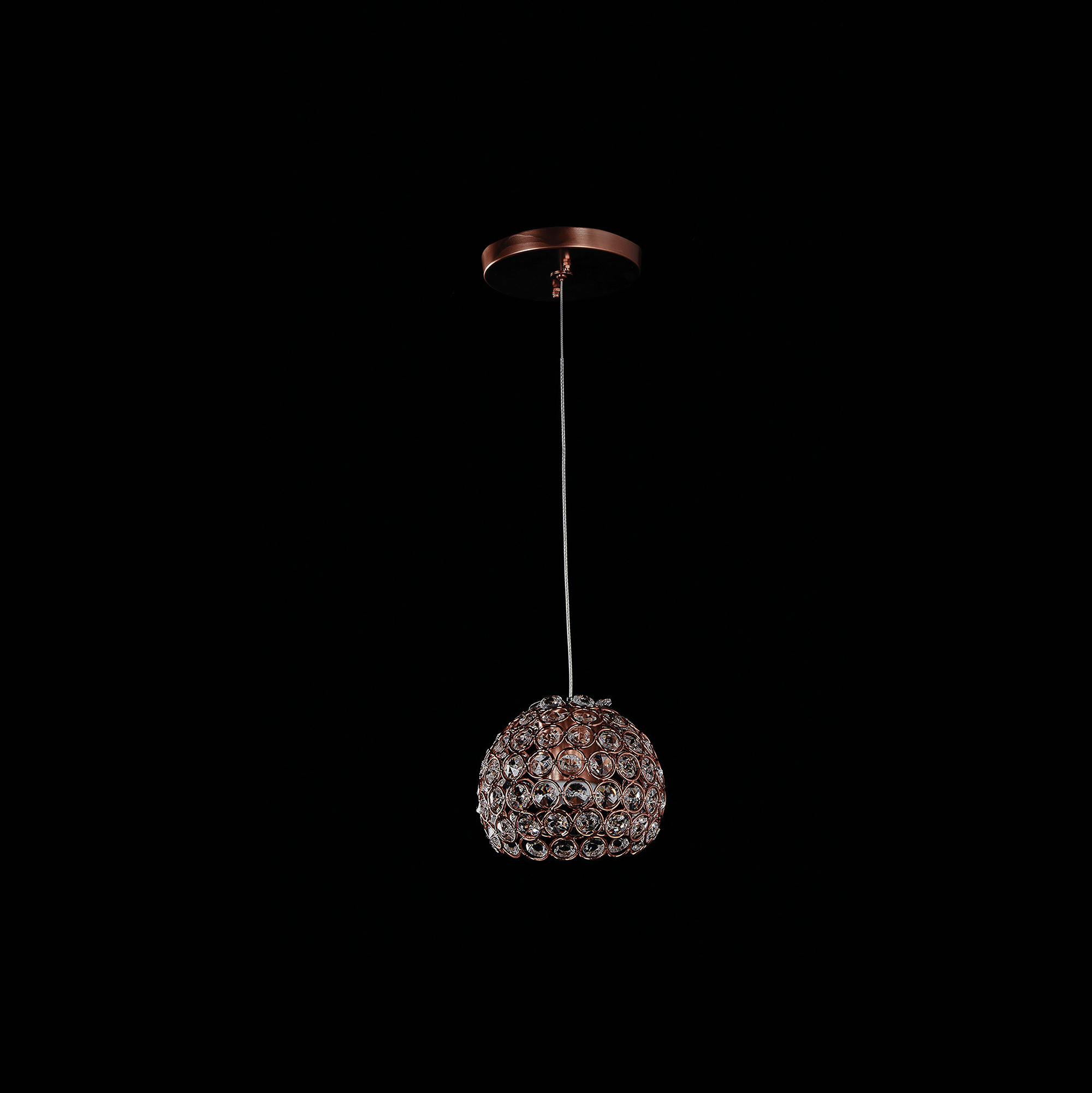 Foto 4 pulgar | Lámpara Colgante Gamalux Globo Cristal Cortado Hq K9 De 1 Luz