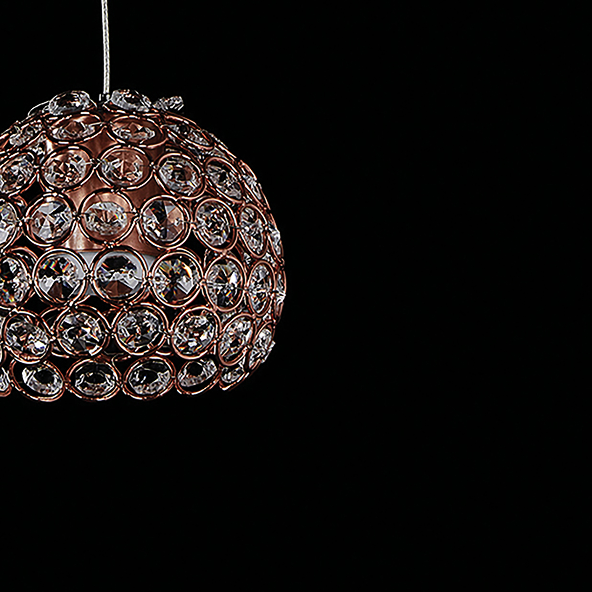Foto 5 pulgar | Lámpara Colgante Gamalux Globo Cristal Cortado Hq K9 De 1 Luz