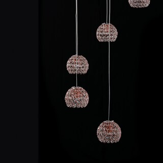 Foto 4 | Candil Gamalux Globo Gor130 6 Luces Oro Rosado