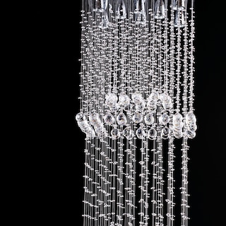 Foto 4 | Candil Colgante Gamalux Williams Krystal Doble Cubo 8 Luces Plateado