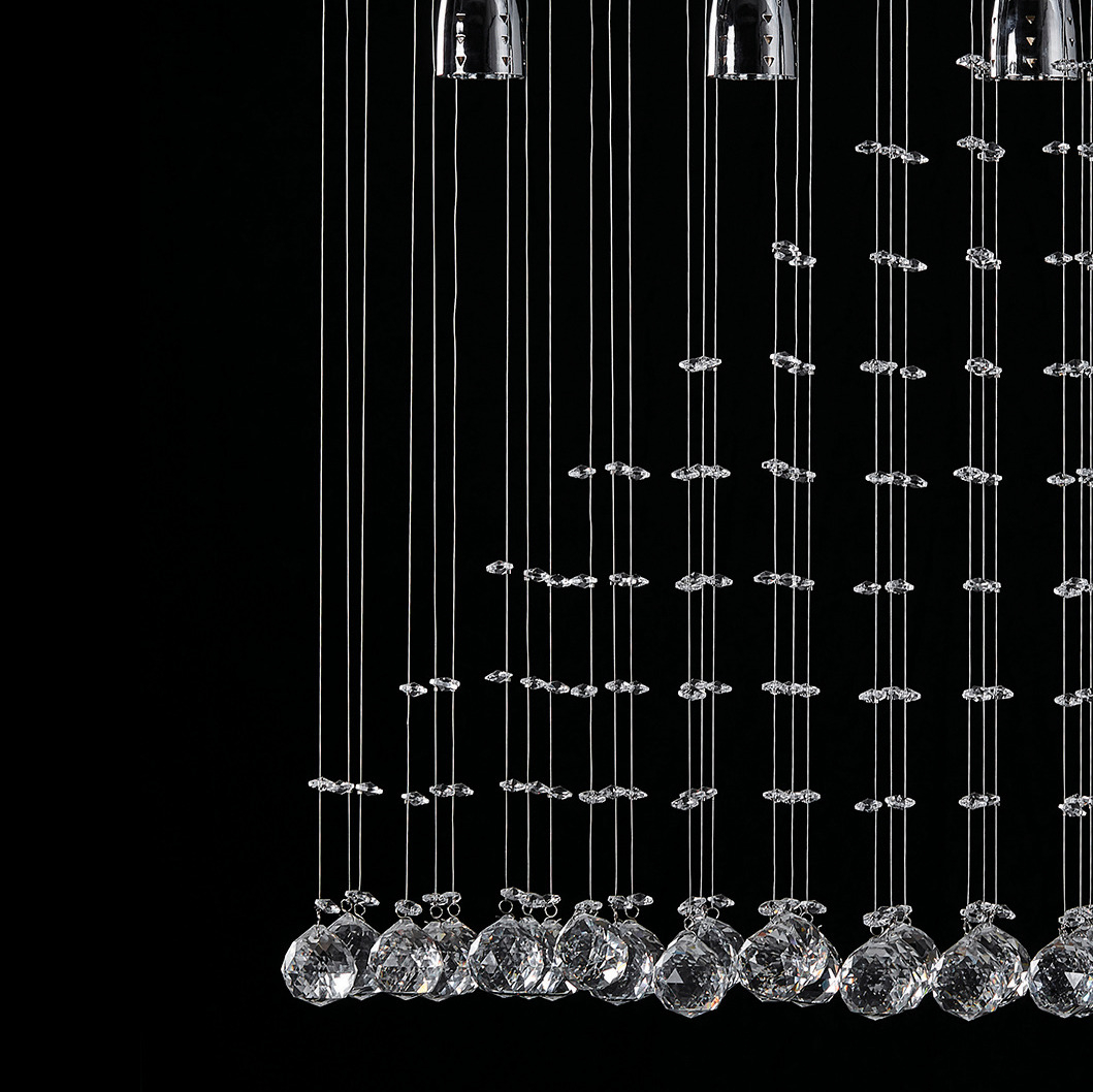 Foto 4 | Candil Colgante Gamalux Williams Krystal Triángulo 5 Luces