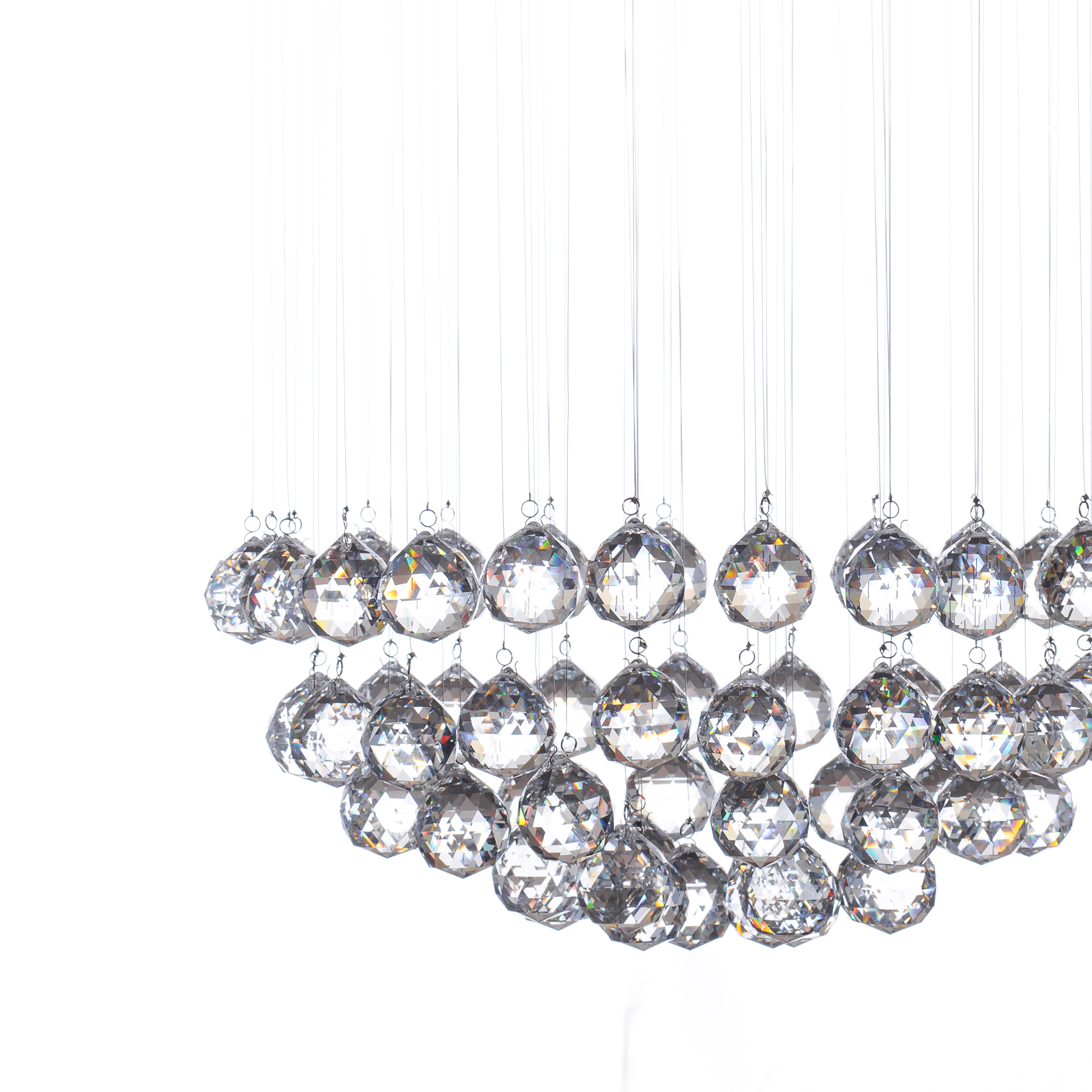 Foto 2 | Candil Colgante Gamalux William Krystal Esfera Partida de 5 Luces