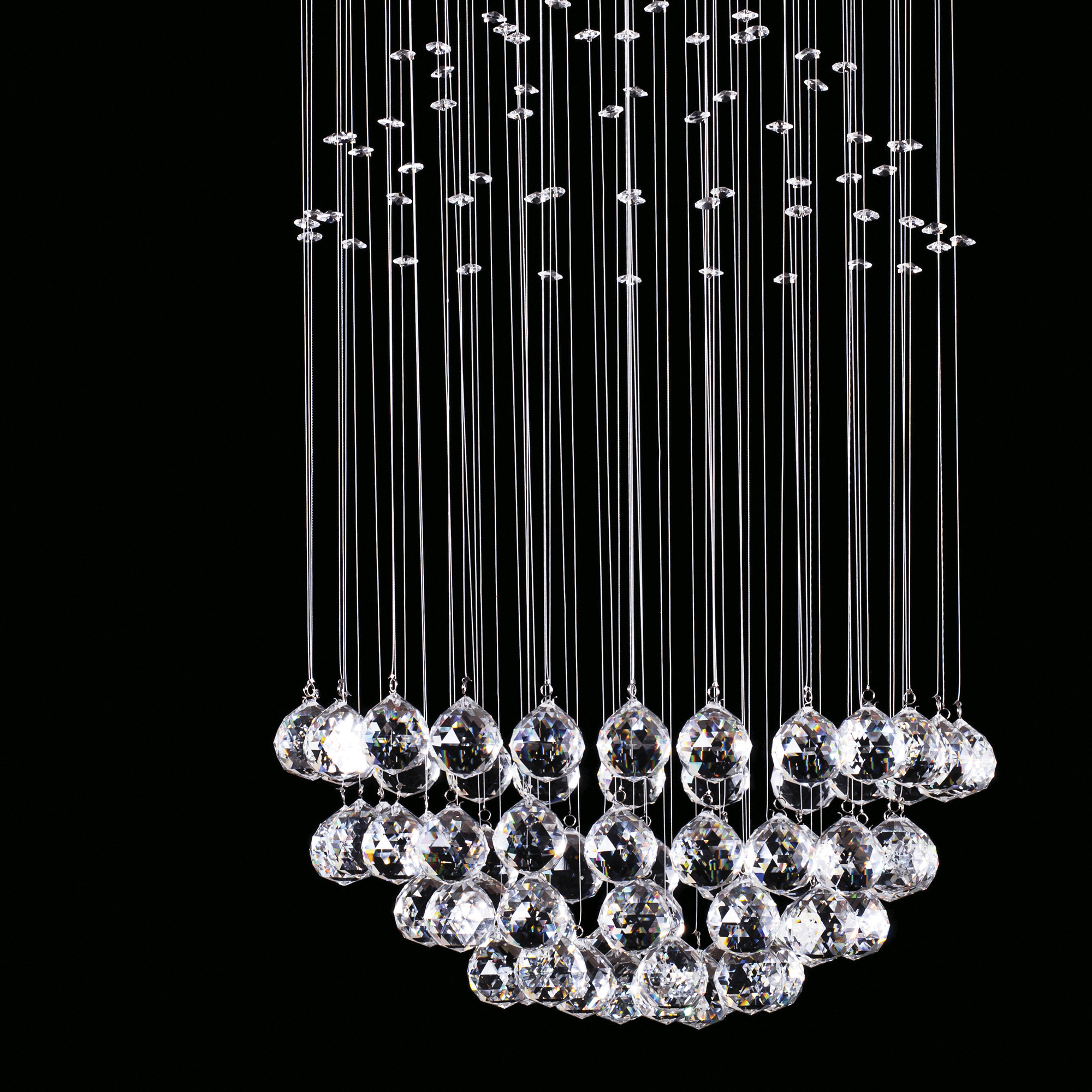 Foto 4 | Candil Colgante Gamalux William Krystal Esfera Partida de 5 Luces