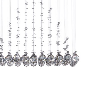 Foto 2 | Candil Colgante Gamalux Williams Krystal Pirámide de 8 Luces