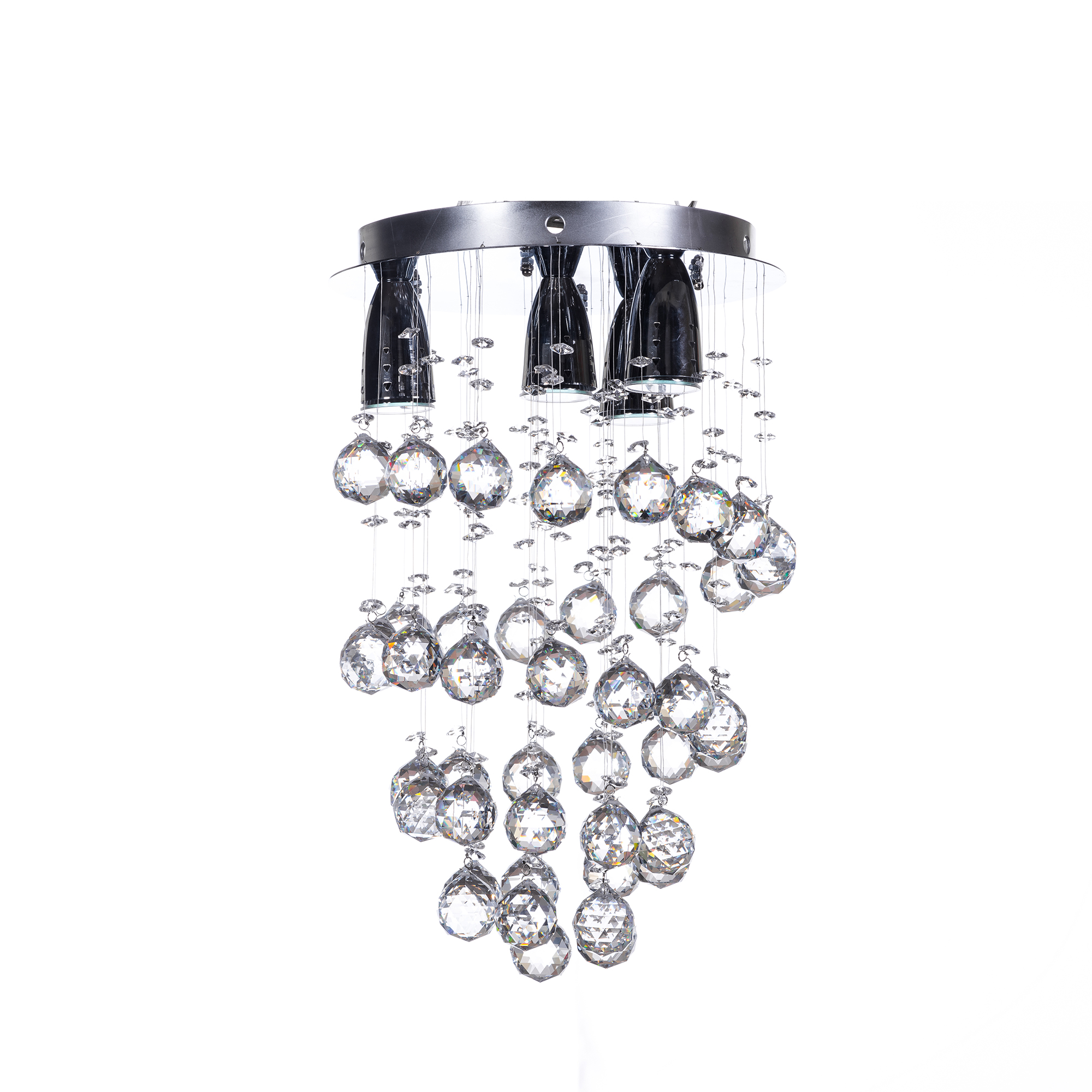 Foto 1 | Candil Colgante Gamalux Williams Krystal Cascada de 4 Luces