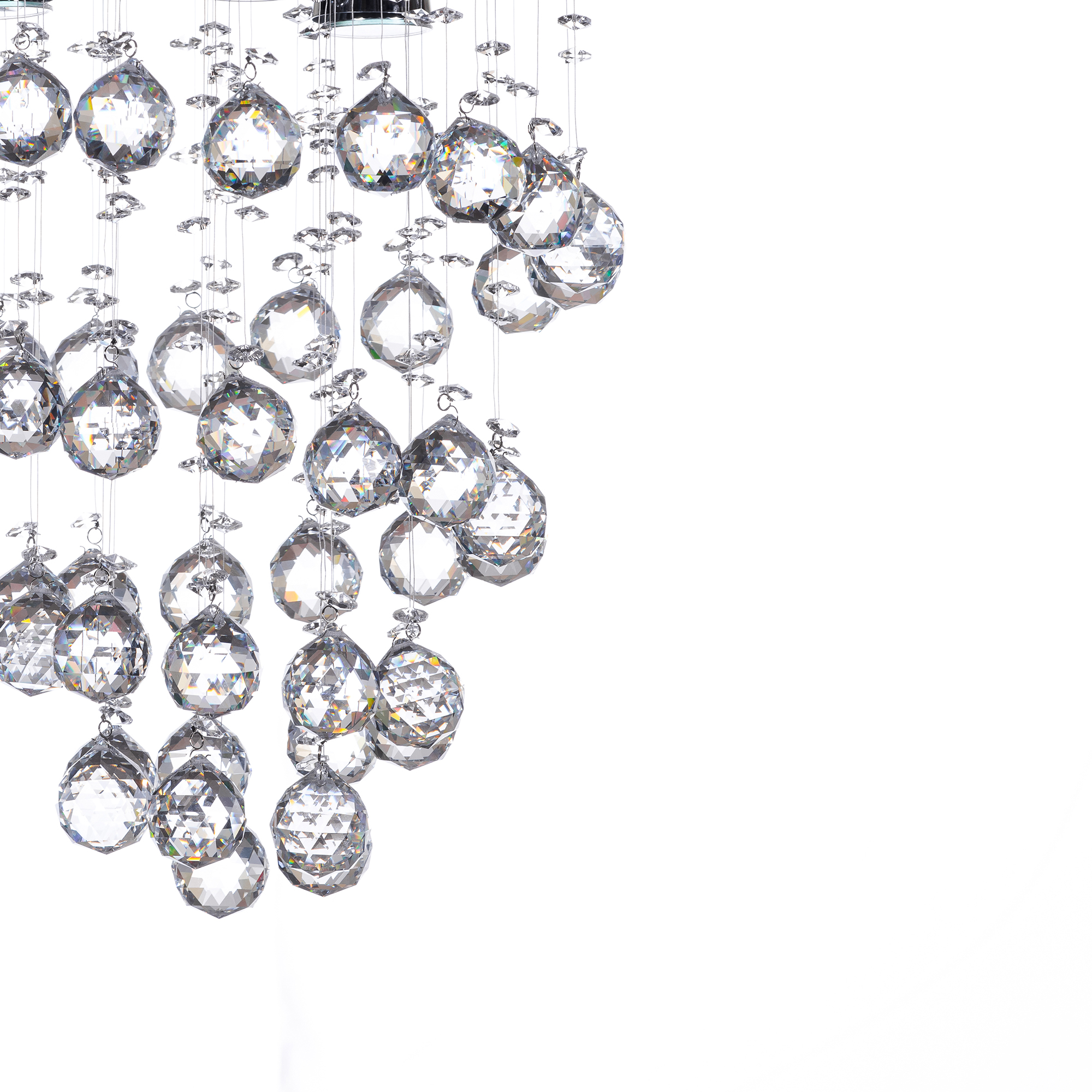 Foto 2 | Candil Colgante Gamalux Williams Krystal Cascada de 4 Luces