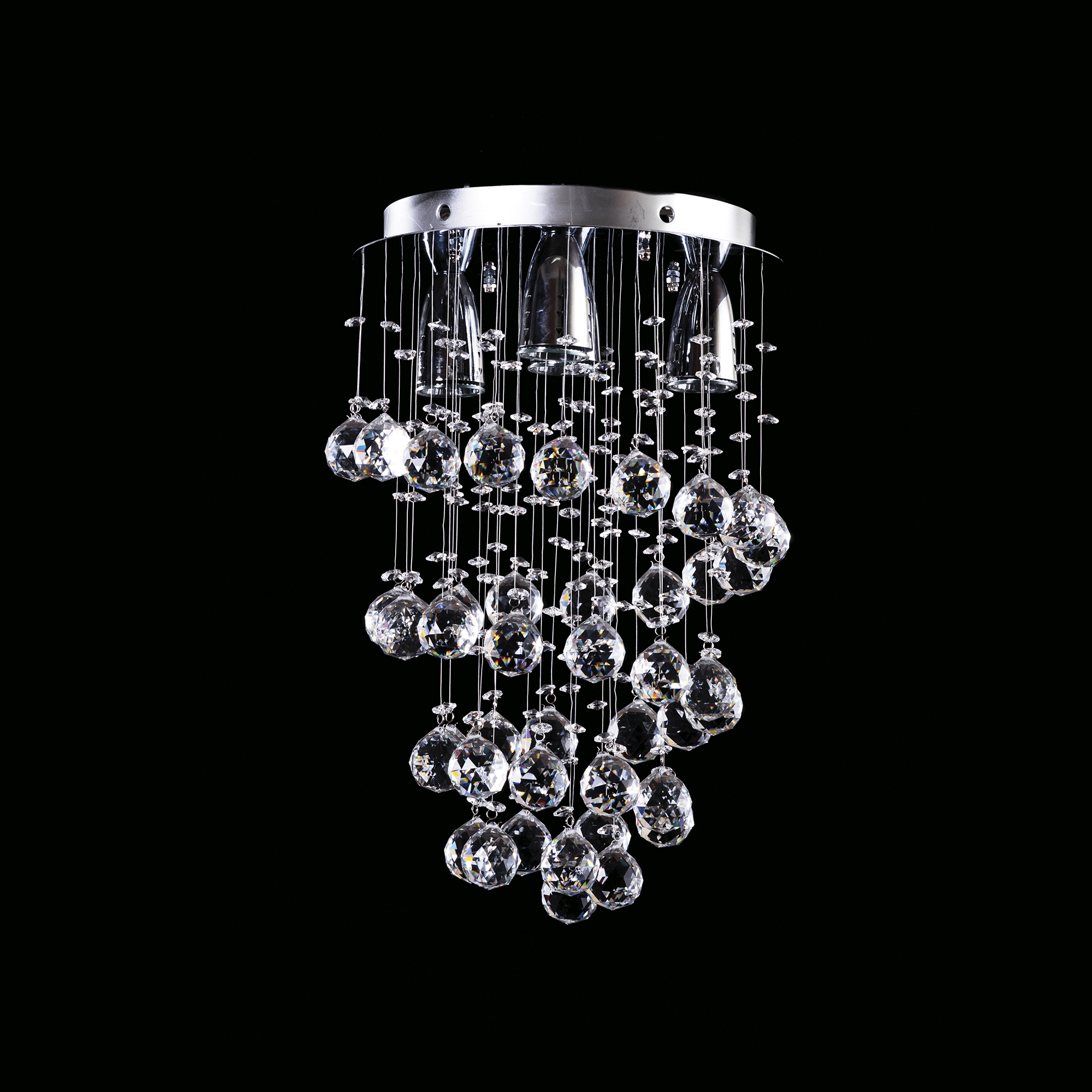 Foto 3 | Candil Colgante Gamalux Williams Krystal Cascada de 4 Luces