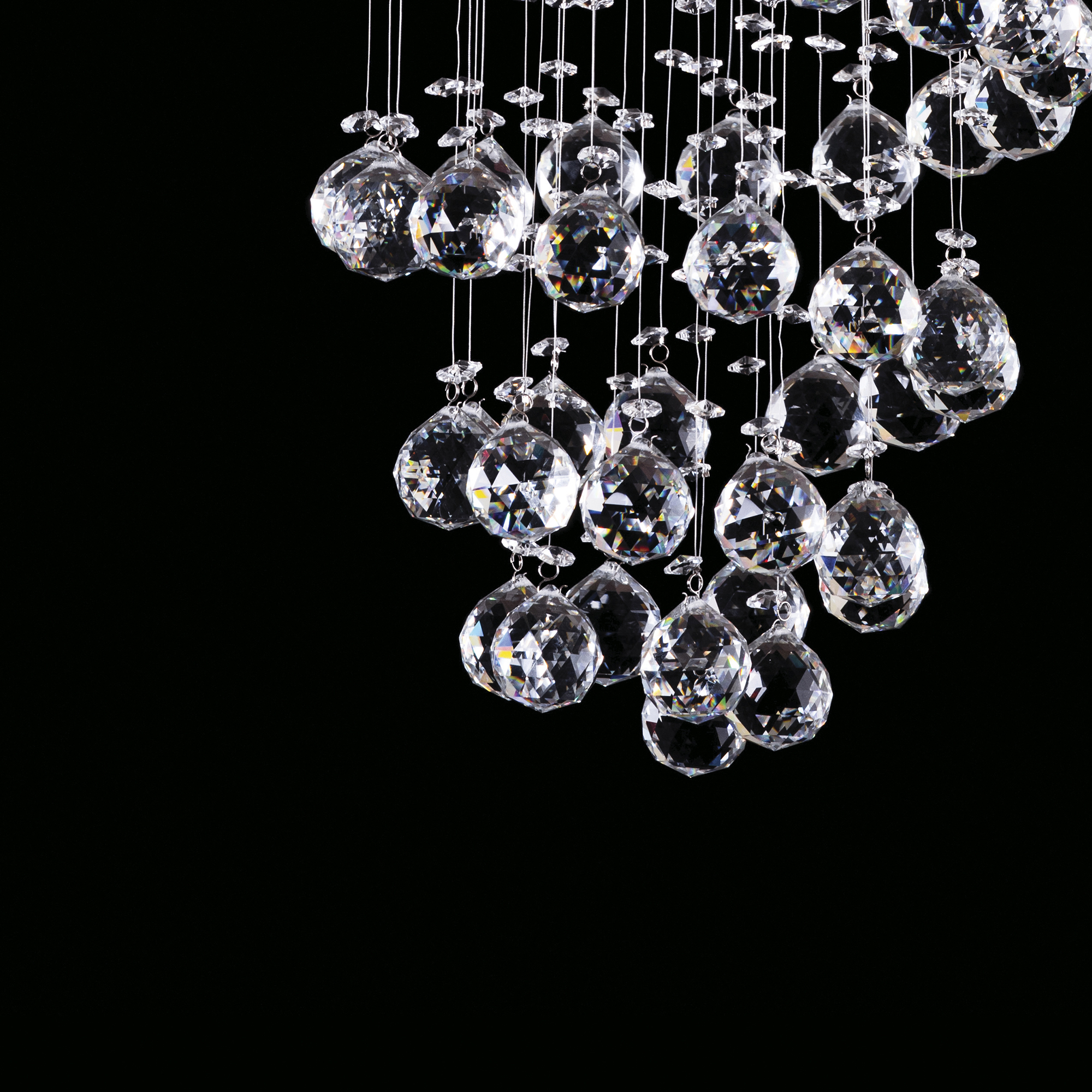 Foto 4 | Candil Colgante Gamalux Williams Krystal Cascada de 4 Luces