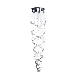Foto 1 | Candil Colgante Gamalux Williams Krystal Doble Espiral De 9 Luces