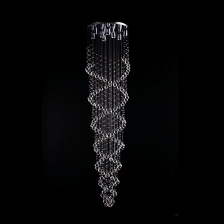 Foto 3 | Candil Colgante Gamalux Williams Krystal Doble Espiral De 9 Luces