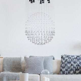 Foto 5 | Candil Colgante Gamalux Williams Krystal Esfera-gota 9 Luces