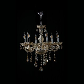 Foto 3 | Candil Colgante Gamalux Palace Cristal Ámbar De 6 Luces