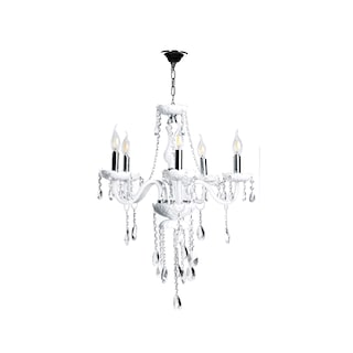 Foto 1 | Candil Colgante Gamalux Palace Cristal Blanco de 5 Luces