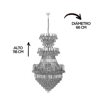 Foto 6 | Candil de Techo Gamalux de Cristal Cortado HQ K9 Imperio de 13 Luces