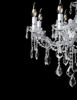 Foto 4 | Candil Colgante Gamalux María Theresa Cristal de 8 Luces Cromado