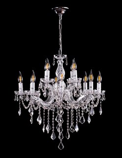 Foto 3 | Candil Colgante Gamalux María Theresa Cristal de 12 Luces Cromado