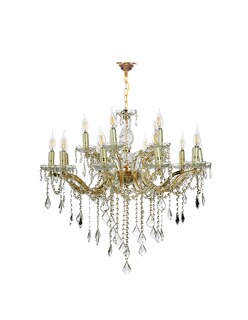 Foto 1 | Candil Colgante Gamalux María Theresa Cristal de 15 Luces Dorado