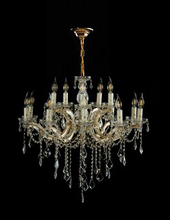 Foto 3 | Candil Colgante Gamalux María Theresa Cristal de 15 Luces Dorado