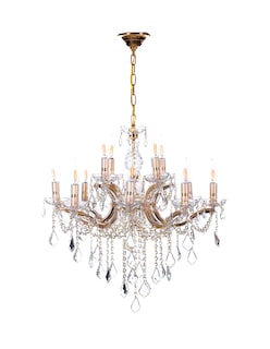 Foto 1 | Candil Colgante Gamalux María Theresa Cristal de 12 Luces Dorado