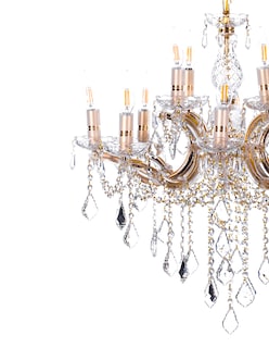 Foto 2 | Candil Colgante Gamalux María Theresa Cristal de 12 Luces Dorado