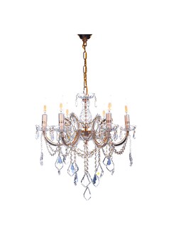 Foto 1 | Candil Colgante Gamalux María Theresa Cristal de 6 Luces Dorado